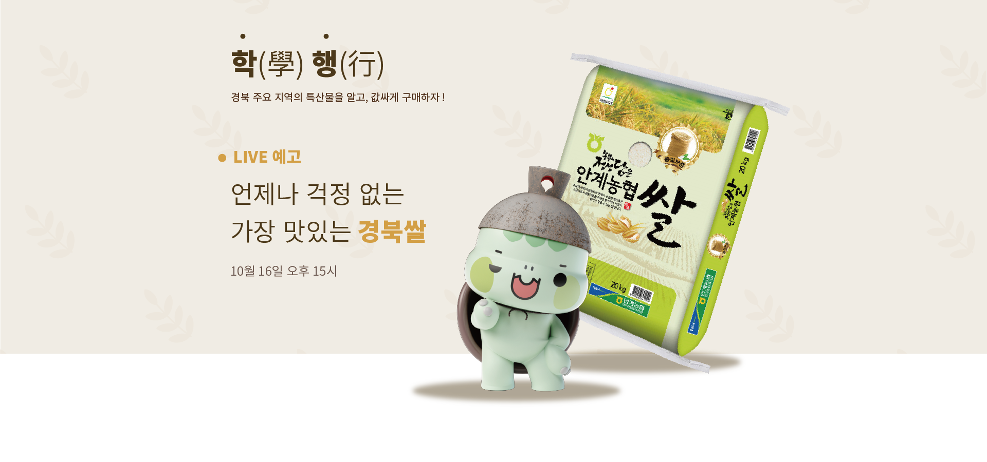 경북쌀 라이브 예고